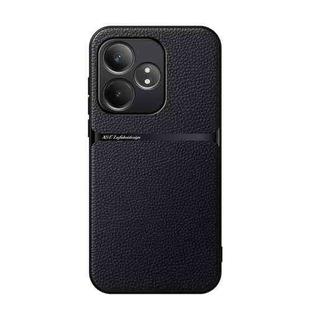 For Realme GT Neo6 / GT Neo6 SE / GT 6 / GT 6T Litchi Leather Magnetic Full Coverage Shockproof Phone Case(Black)