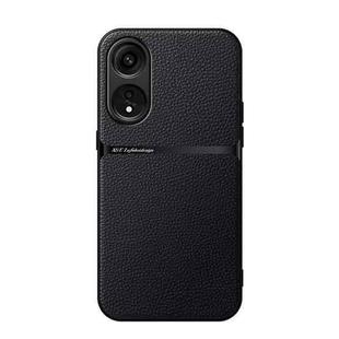 For ?OPPO A1 5G / A98 5G Litchi Leather Magnetic Full Coverage Shockproof Phone Case(Black)