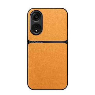 For ?OPPO A1 5G / A98 5G Litchi Leather Magnetic Full Coverage Shockproof Phone Case(Yellow)