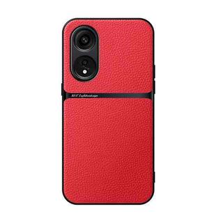 For OPPO A1 Pro 5G / Reno8 T 5G Litchi Leather Magnetic Full Coverage Shockproof Phone Case(Red)