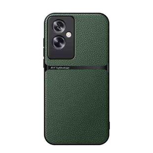 For OPPO A2 5G Litchi Leather Magnetic Full Coverage Shockproof Phone Case(Green)