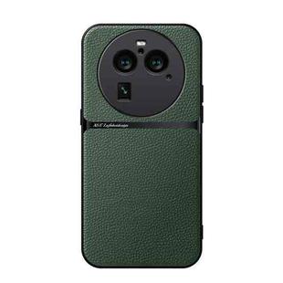 For OPPO Find X6 Pro Litchi Leather Magnetic Full Coverage Shockproof Phone Case(Green)