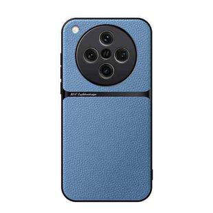 For OPPO Find X8 Litchi Leather Magnetic Full Coverage Shockproof Phone Case(Blue)