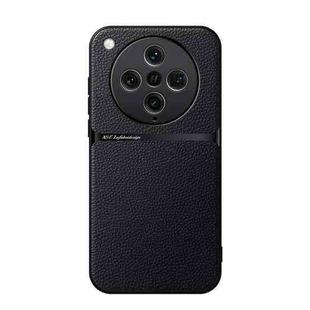 For OPPO Find X8 Pro Litchi Leather Magnetic Full Coverage Shockproof Phone Case(Black)