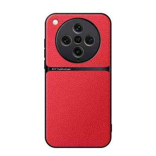 For OPPO Find X8 Pro Litchi Leather Magnetic Full Coverage Shockproof Phone Case(Red)