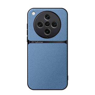 For OPPO Find X8 Pro Litchi Leather Magnetic Full Coverage Shockproof Phone Case(Blue)