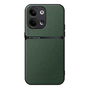 For OPPO Reno9 / Reno9 Pro Litchi Leather Magnetic Full Coverage Shockproof Phone Case(Green)