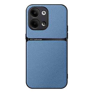 For OPPO Reno9 / Reno9 Pro Litchi Leather Magnetic Full Coverage Shockproof Phone Case(Blue)