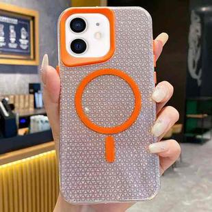 For iPhone 12 Blade Glitter MagSafe Phone Case(Orange)