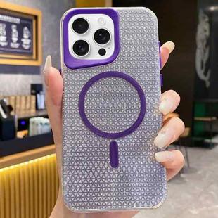 For iPhone 16 Pro Blade Glitter MagSafe Phone Case(Purple)