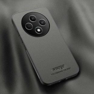 For OPPO Reno12 F 5G Global HUIYI Leather Magnetic Phone Case(Grey)