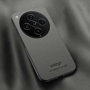 For OPPO Find X8 Pro HUIYI Leather Magnetic Phone Case(Grey)