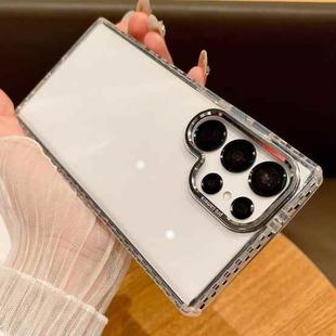 For Samsung Galaxy S23 Ultra 5G Transparent Phone Case with Lens Film(Black)