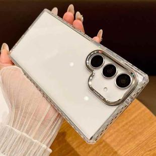For Samsung Galaxy S24+ 5G Transparent Phone Case with Lens Film(Grey)