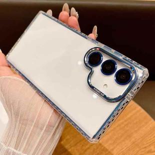 For Samsung Galaxy S24+ 5G Transparent Phone Case with Lens Film(Blue)