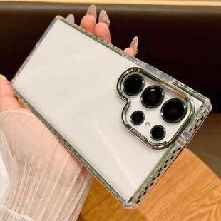 For Samsung Galaxy S25 Ultra 5G Transparent Phone Case with Lens Film(Green)