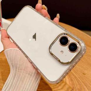 For iPhone 11 Transparent Phone Case with Lens Film(Titanium Gold)