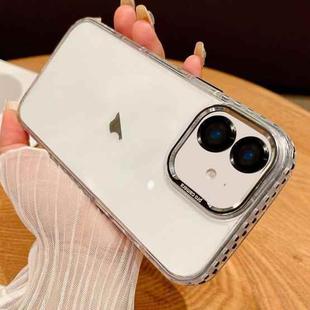 For iPhone 12 Transparent Phone Case with Lens Film(Black)