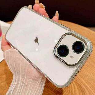 For iPhone 13 Transparent Phone Case with Lens Film(Green)