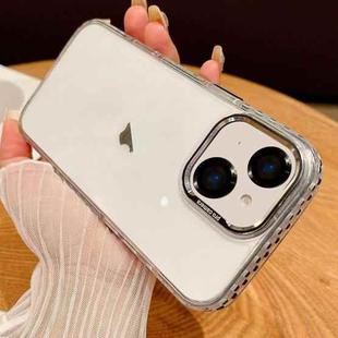 For iPhone 14 Plus Transparent Phone Case with Lens Film(Black)