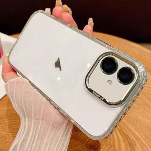 For iPhone 16 Transparent Phone Case with Lens Film(Green)