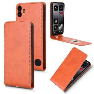 For Nothing CMF Phone 1 Magnetic Vertical Flip Leather Phone Case(Brown)