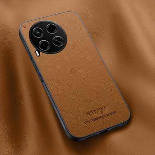 For Tecno Camon 30 HUIYI Leather Magnetic Phone Case(Brown)