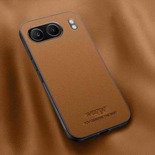 For OnePlus Nord 4 HUIYI Leather Magnetic Phone Case(Brown)