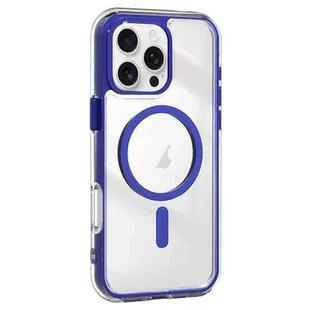 For iPhone 16 Pro Acrylic Hybrid TPU Airbag Shockproof MagSafe Phone Case(Dark Blue)