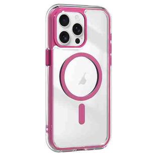 For iPhone 15 Pro Acrylic Hybrid TPU Airbag Shockproof MagSafe Phone Case(Rose Red)