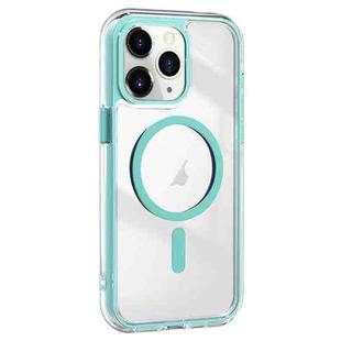For iPhone 11 Pro Max Acrylic Hybrid TPU Airbag Shockproof MagSafe Phone Case(Mint Green)