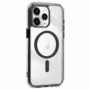 For iPhone 11 Pro Max Acrylic Hybrid TPU Airbag Shockproof MagSafe Phone Case(Black)