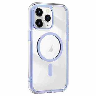 For iPhone 11 Pro Max Acrylic Hybrid TPU Airbag Shockproof MagSafe Phone Case(Light Purple)