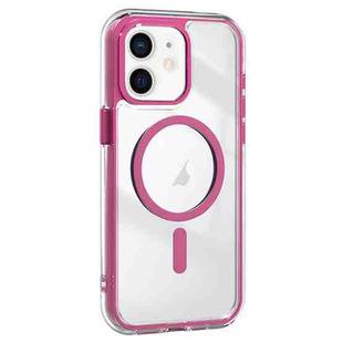 For iPhone 11 Acrylic Hybrid TPU Airbag Shockproof MagSafe Phone Case(Rose Red)