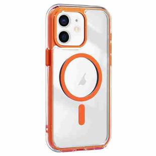 For iPhone 11 Acrylic Hybrid TPU Airbag Shockproof MagSafe Phone Case(Orange)