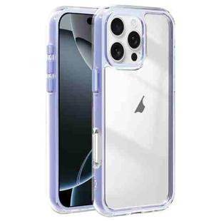 For iPhone 16 Pro Max Acrylic Hybrid TPU 3-in-1 Airbag Shockproof Phone Case(Light Purple)