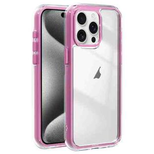 For iPhone 15 Pro Max Acrylic Hybrid TPU 3-in-1 Airbag Shockproof Phone Case(Pink)