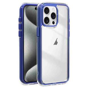 For iPhone 15 Pro Max Acrylic Hybrid TPU 3-in-1 Airbag Shockproof Phone Case(Dark Blue)