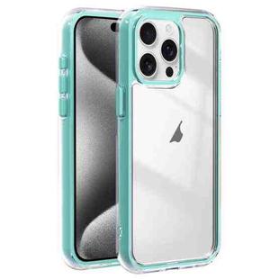 For iPhone 15 Pro Acrylic Hybrid TPU 3-in-1 Airbag Shockproof Phone Case(Mint Green)