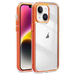 For iPhone 14 Plus Acrylic Hybrid TPU 3-in-1 Airbag Shockproof Phone Case(Orange)