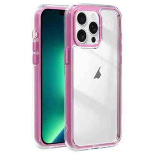 For iPhone 13 Pro Max Acrylic Hybrid TPU 3-in-1 Airbag Shockproof Phone Case(Pink)