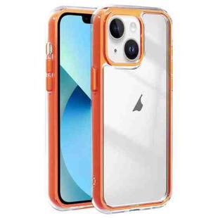 For iPhone 13 Acrylic Hybrid TPU 3-in-1 Airbag Shockproof Phone Case(Orange)