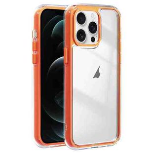 For iPhone 12 Pro Max Acrylic Hybrid TPU 3-in-1 Airbag Shockproof Phone Case(Orange)