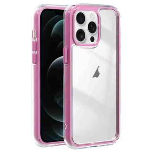 For iPhone 12 Pro Max Acrylic Hybrid TPU 3-in-1 Airbag Shockproof Phone Case(Pink)