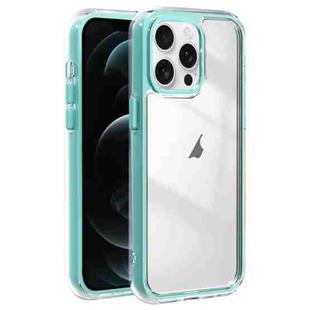 For iPhone 12 Pro Acrylic Hybrid TPU 3-in-1 Airbag Shockproof Phone Case(Mint Green)