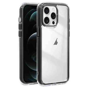 For iPhone 12 Pro Acrylic Hybrid TPU 3-in-1 Airbag Shockproof Phone Case(Black)