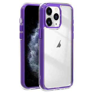 For iPhone 11 Pro Max Acrylic Hybrid TPU 3-in-1 Airbag Shockproof Phone Case(Purple)