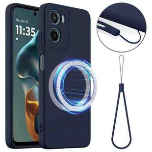 For Motorola Moto G05 / E15 Shockproof Silicone Magsafe Phone Case(Navy Blue)