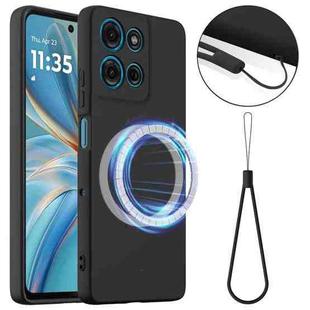 For Motorola Moto G15 / G15 Power Shockproof Silicone Magsafe Phone Case(Black)