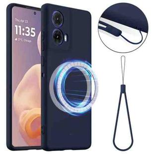 For Motorola Moto G85 / S50 Neo 5G Shockproof Silicone Magsafe Phone Case(Navy Blue)